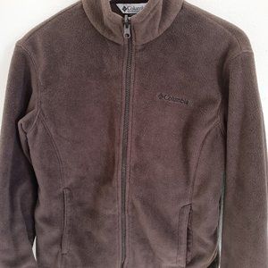 Columbia brown fleece zip jacket